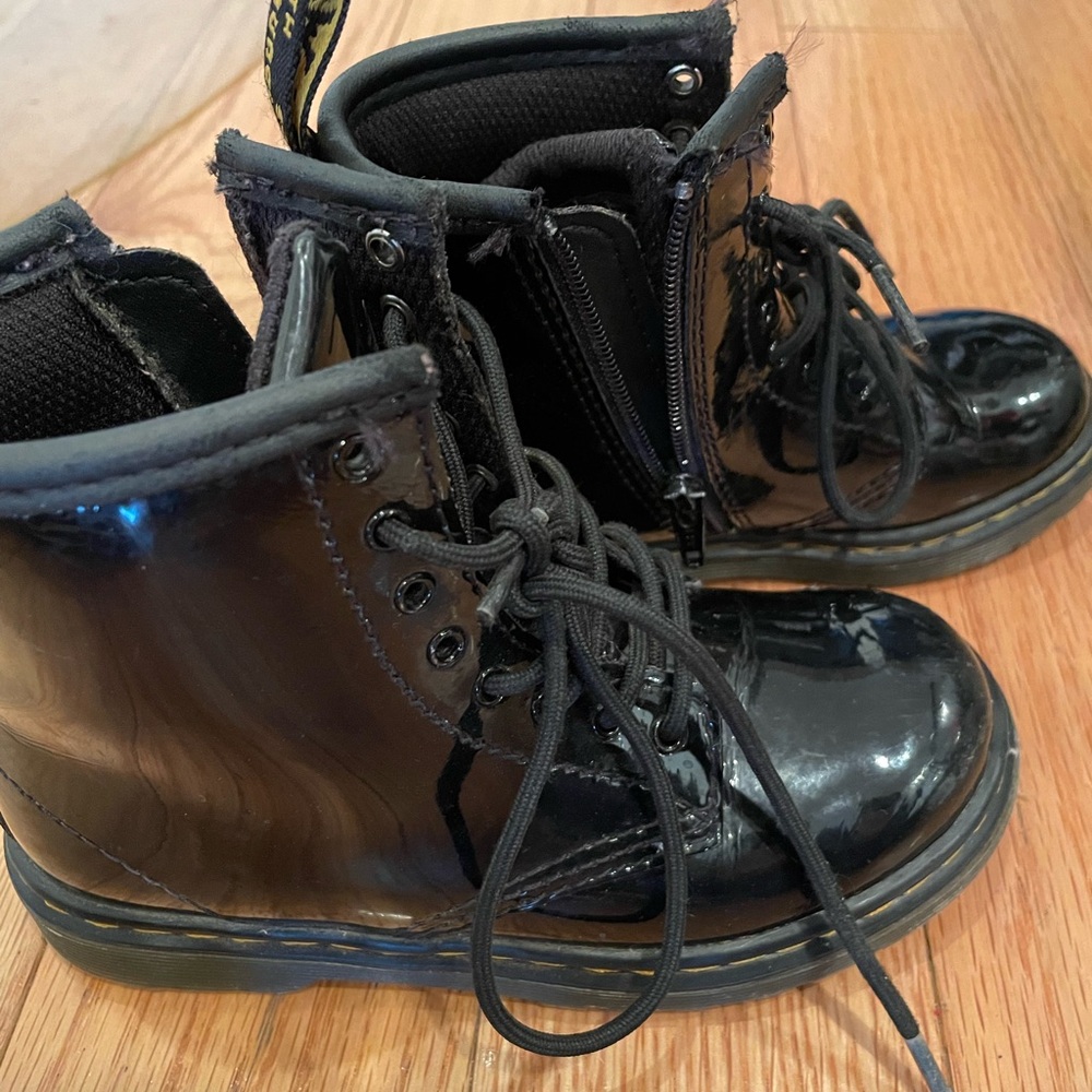 Dr Martens patent leather toddler boots